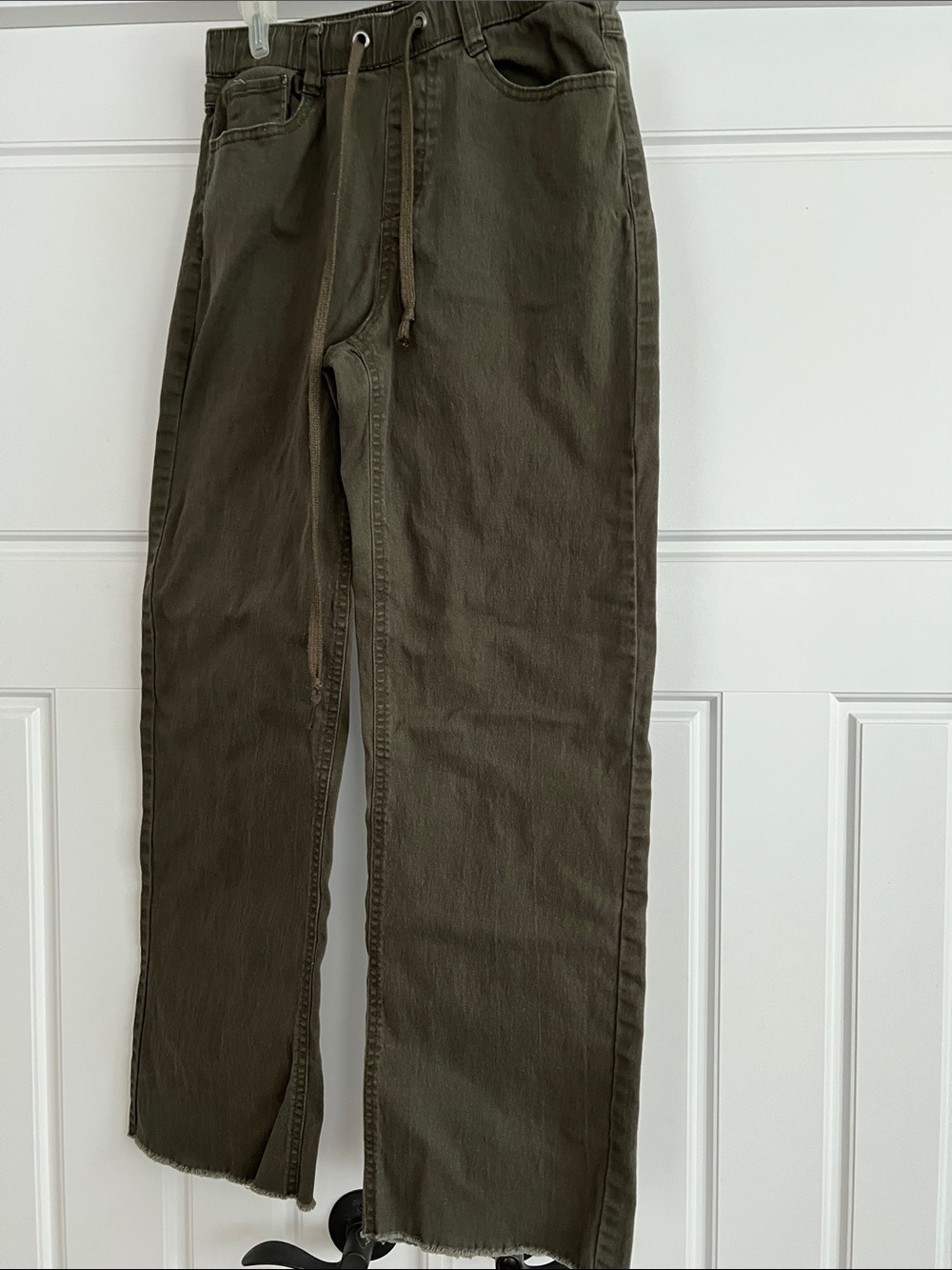 Rewash Olive Green Drawstring Chinos